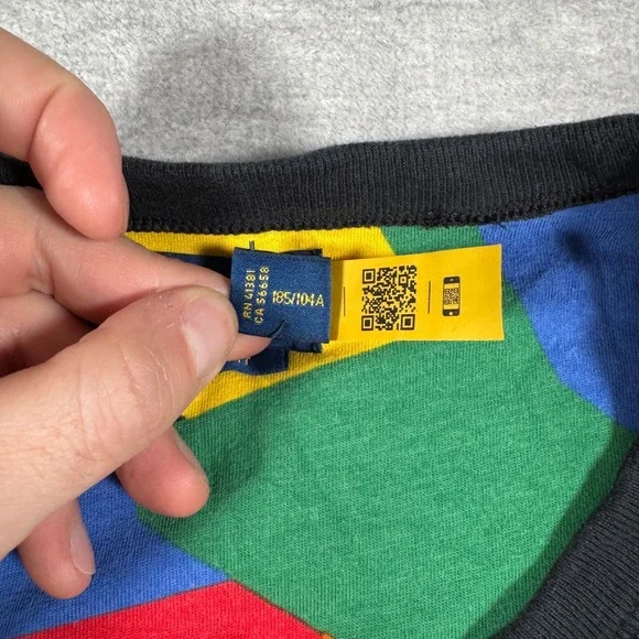 Polo Ralph Lauren Shirt Mens XL Multicolor Geometric Abstract Classic Fit - Picture 4 of 9